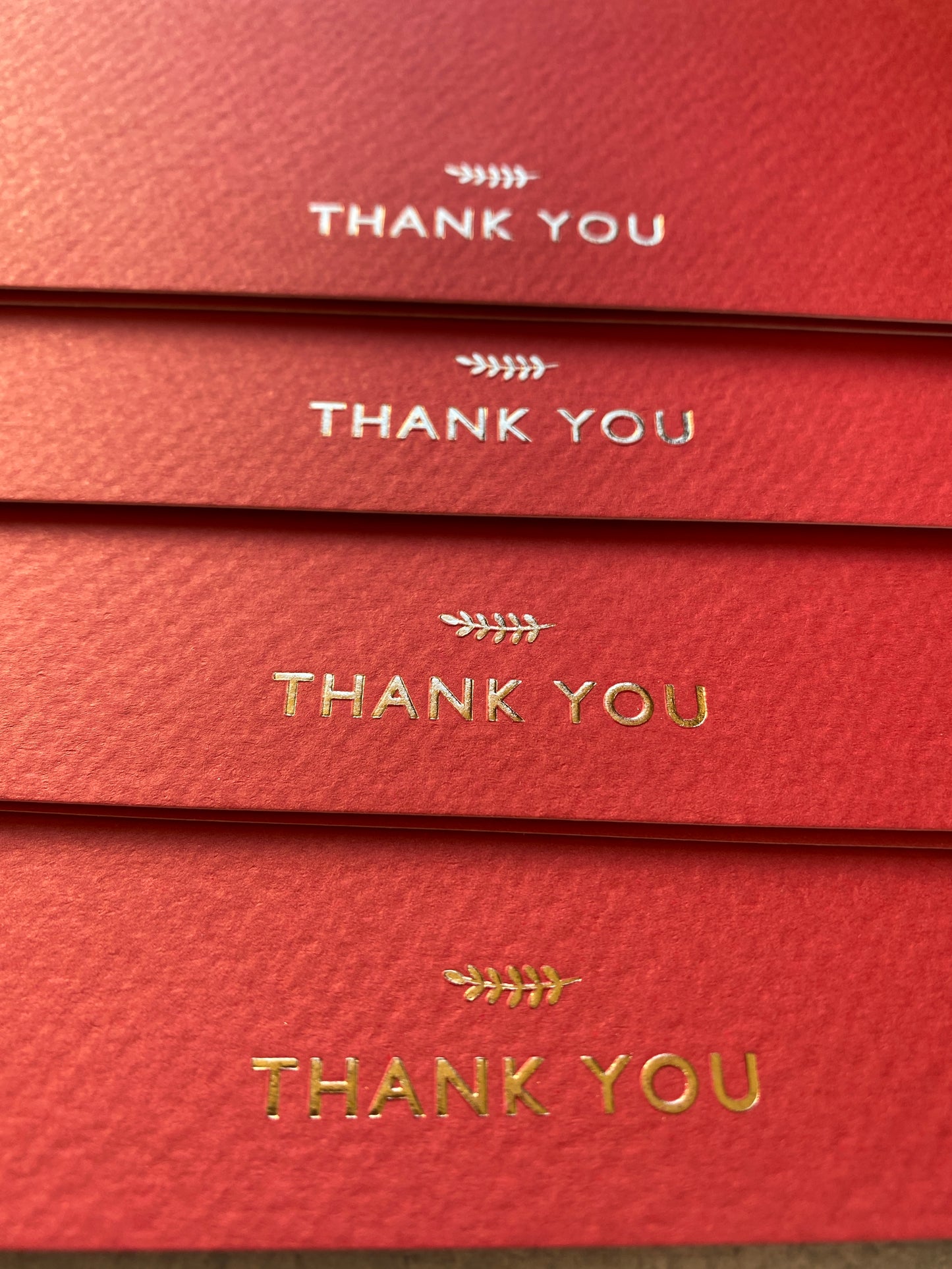 36 Pack of Folded Thank You Cards With Envelopes Foiled Stickers