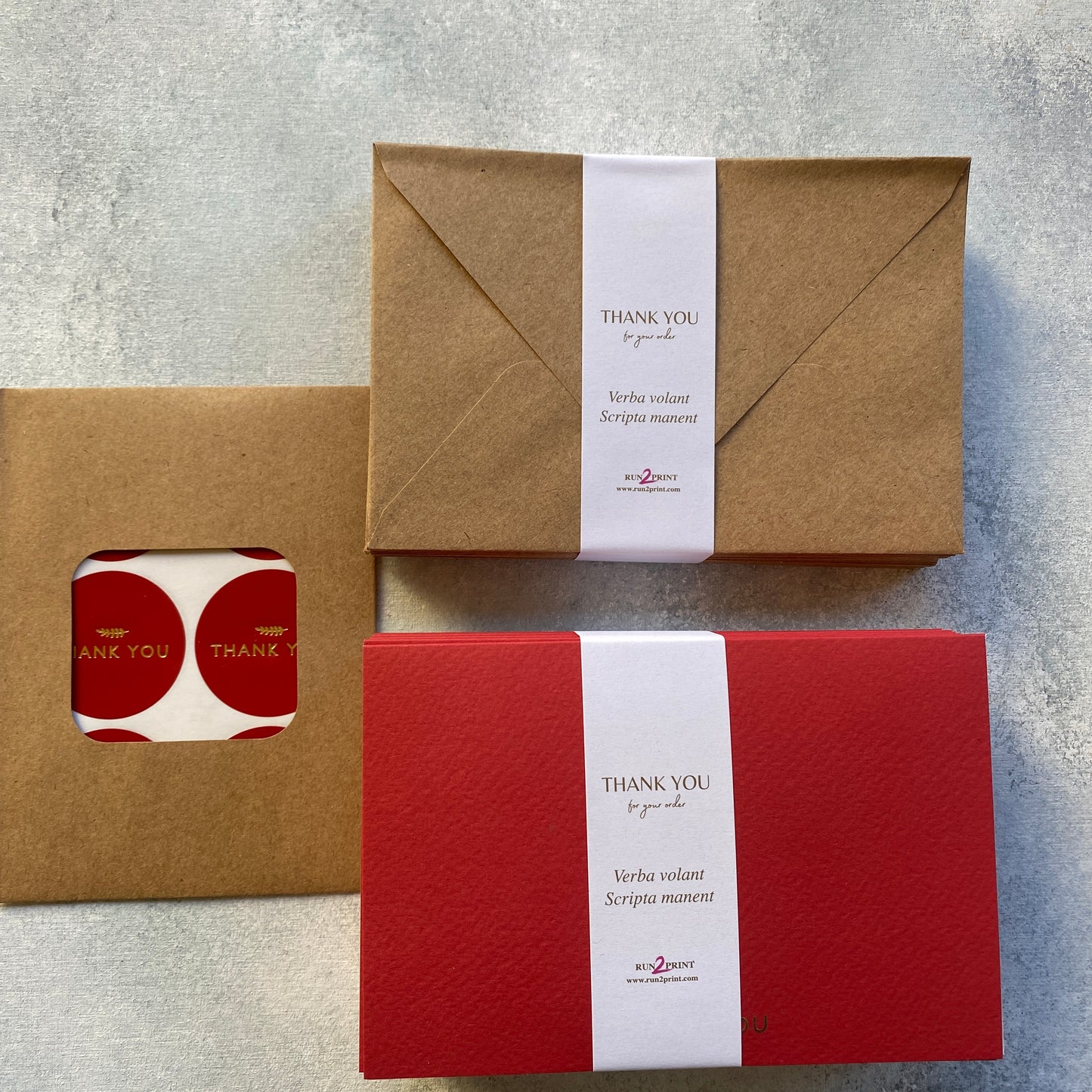 36 Pack of Folded Thank You Cards With Envelopes Foiled Stickers