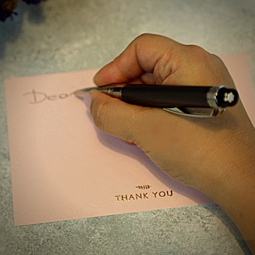 36 Pack of Dusty Pink Colors Thank You Cards with Envelopes & Stickers