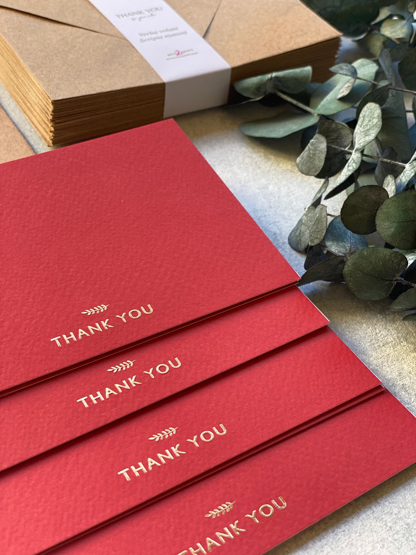 36 Pack of Folded Thank You Cards With Envelopes Foiled Stickers