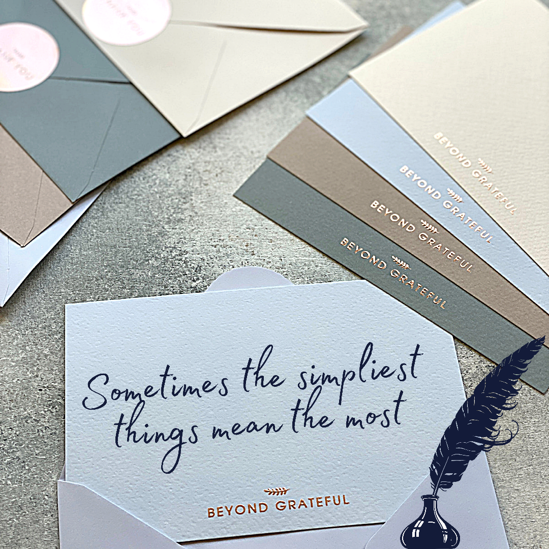 36 Pack of Beyond Grateful Thank You Cards With Envelopes Foiled Stickers