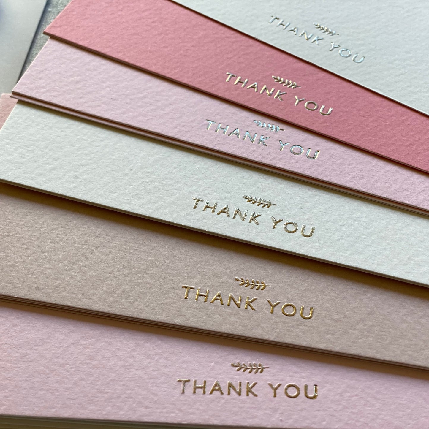 36 Pack of Dusty Pink Colors Thank You Cards with Envelopes & Stickers